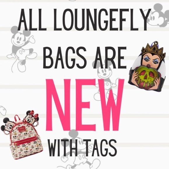 LOUNGEFLY DISNEY VILLAINS SCENE EVIL QUEEN APPLE MINI BACKPACK - Picture 7 of 7